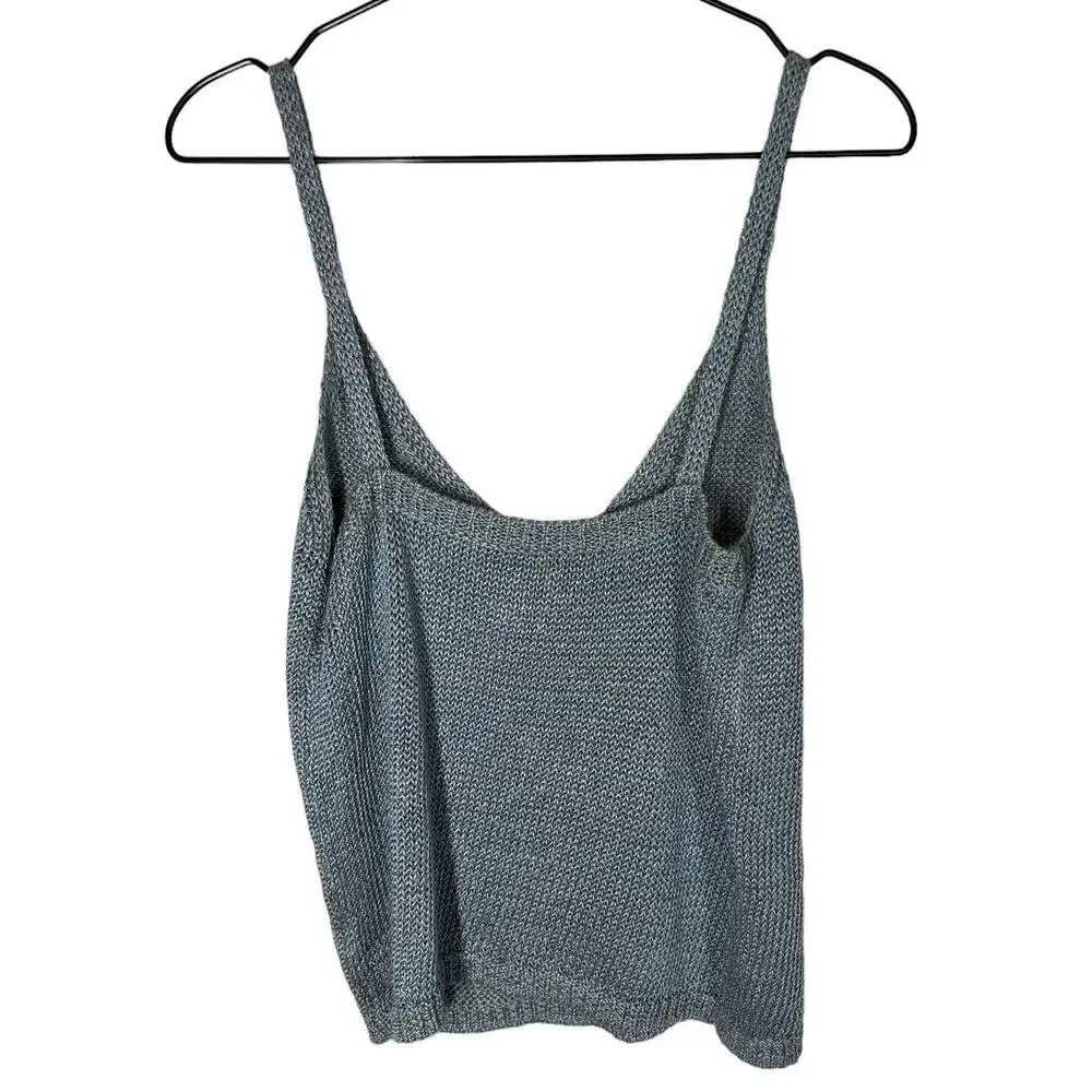 360 Cashmere‎ Sweater Italian Yarn Posey Cami Naples Blue Linen Medium